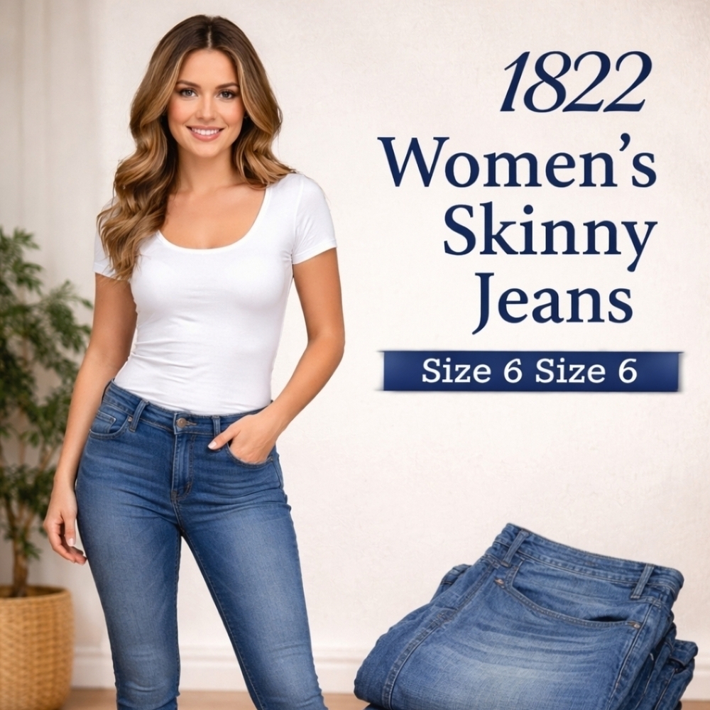 1822 Denim Women’s Skinny Jeans Size 6 Blue Wash (2 Pairs Available) - Picture 3 of 7